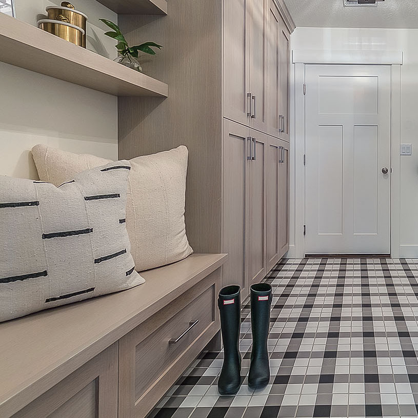 Immaculate mudroom and laundry room combo