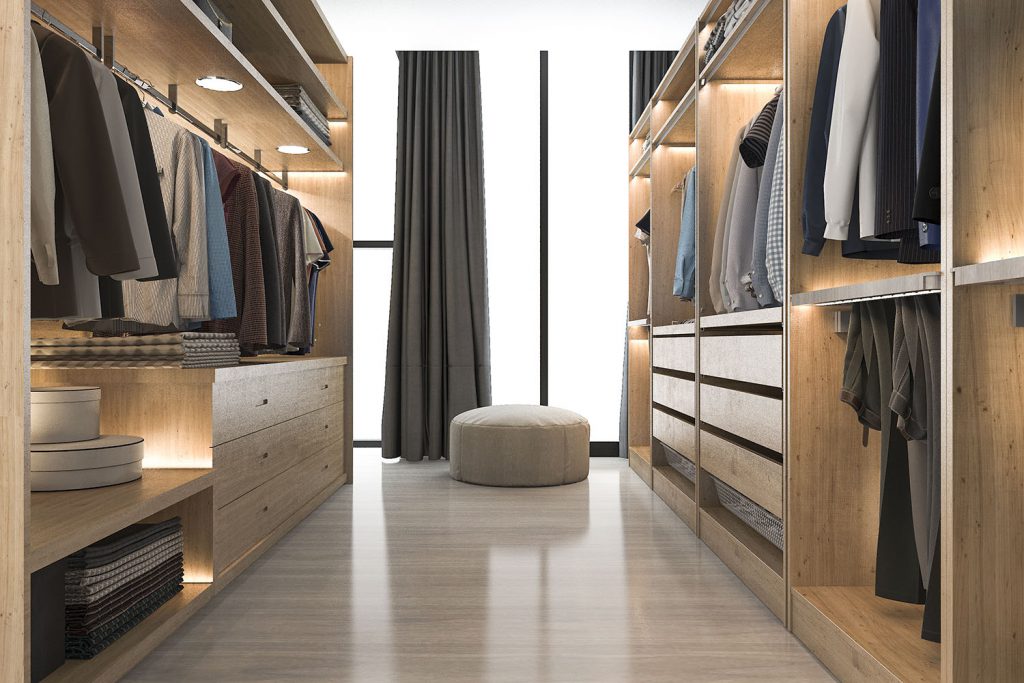 Custom reach-in closet built for efficient organization